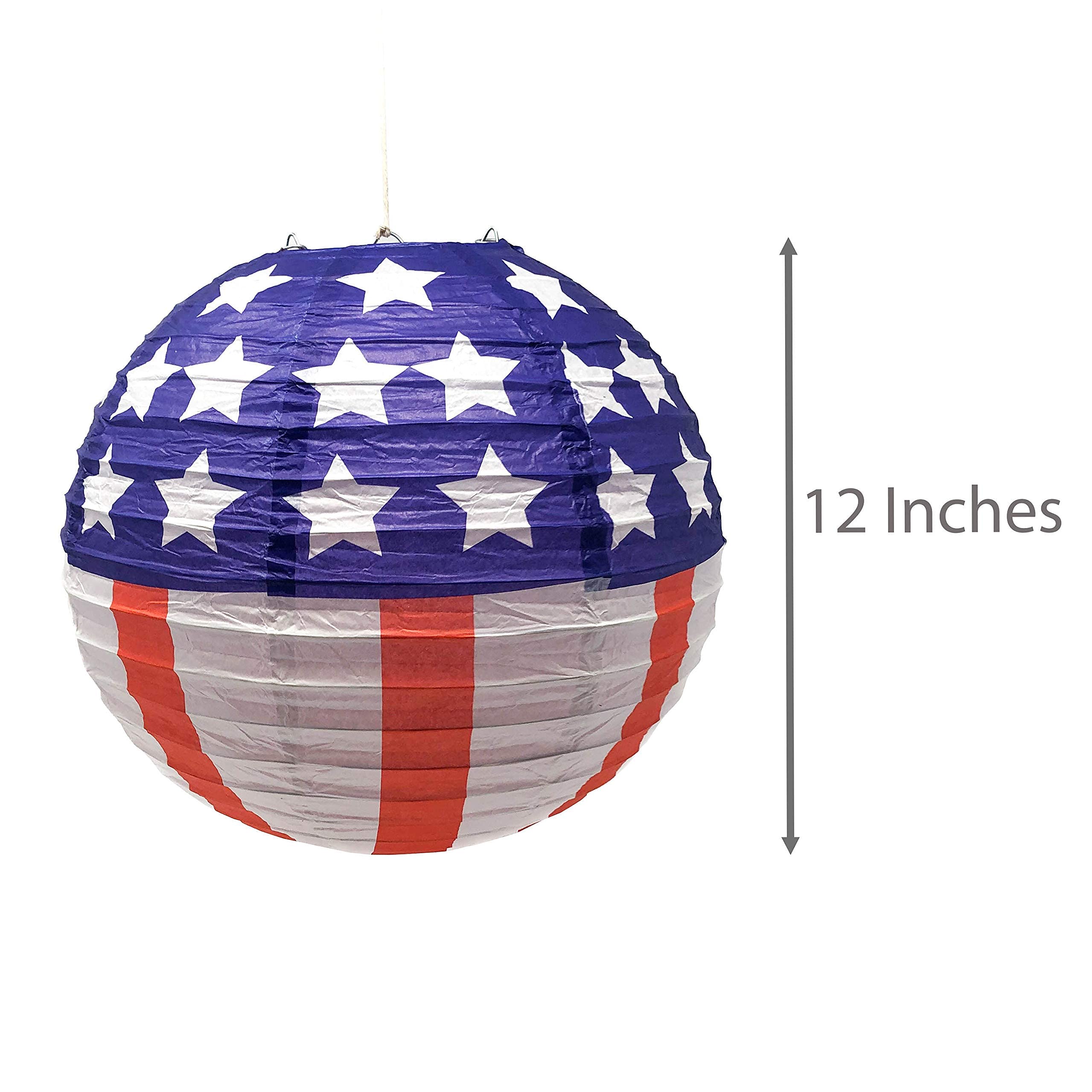 Paper Lantern Manufacturer - Patriotic Flag Hanging Lanterns for 4th of July - Image 4