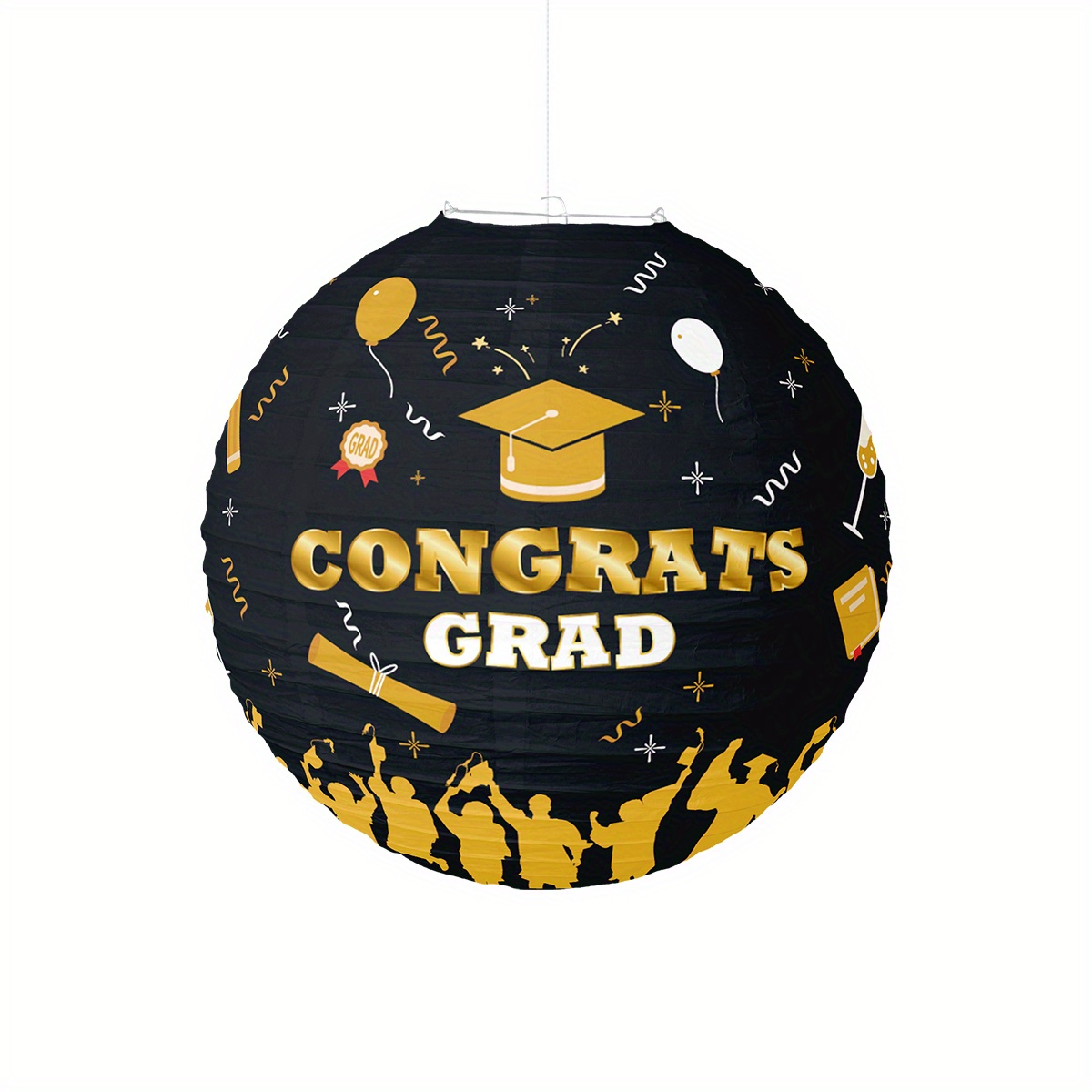 Custom Graduation Lanterns Factory – Round Hanging Paper Lanterns for Grad Parties