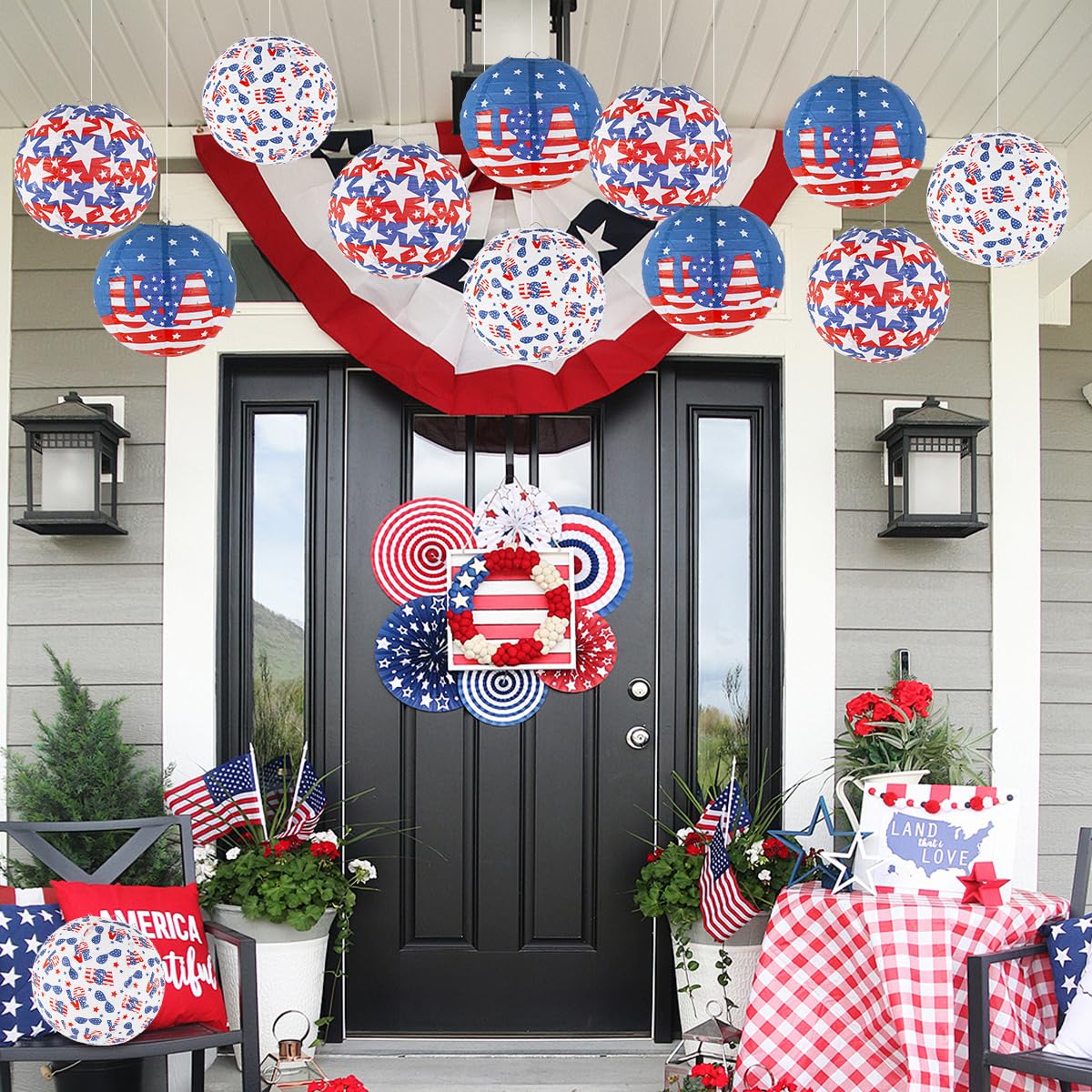 Paper Lanterns Wholesale Manufacturer - Patriotic Hanging 4th of July Decorations - Image 6