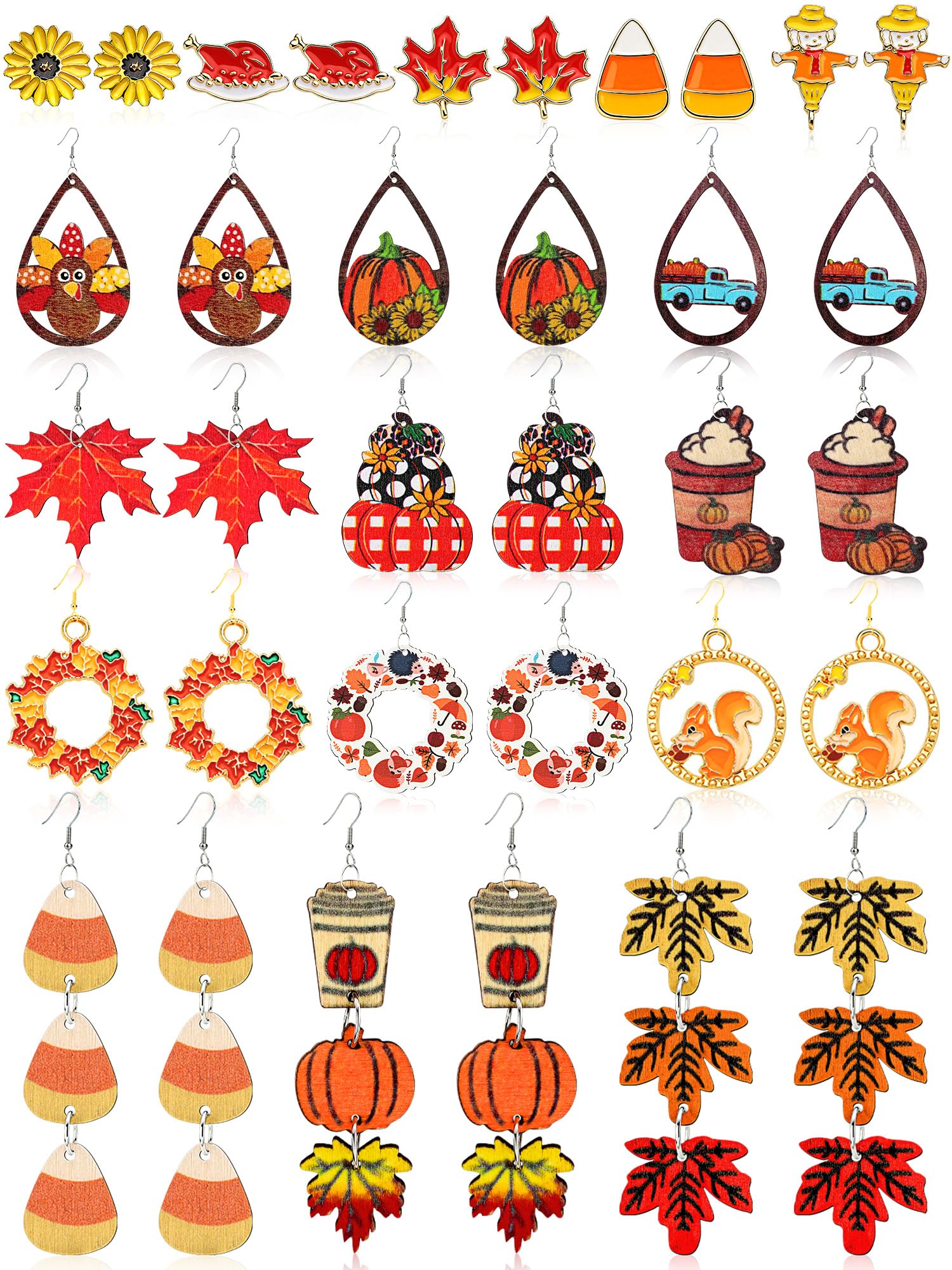 Custom Earrings Factory - Festive Thanksgiving Dangle Earrings Wholesale
