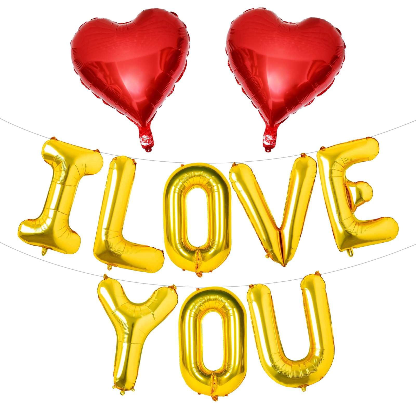 Wholesale Foil Balloons - I Love You Letter & Heart Romantic Proposal Set