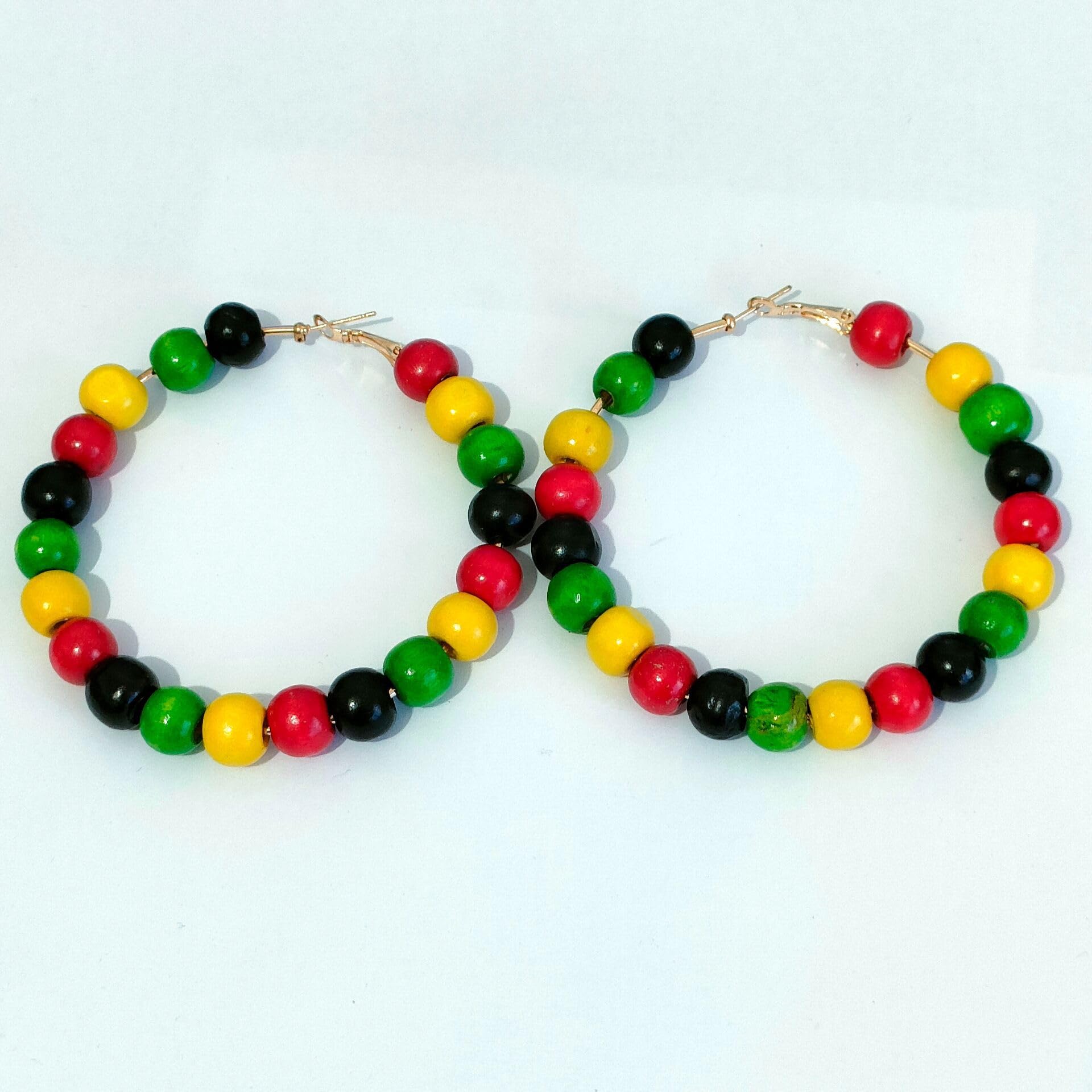 Wholesale Beaded Jewelry Set - Juneteenth African Wooden Necklace Earrings - Image 2