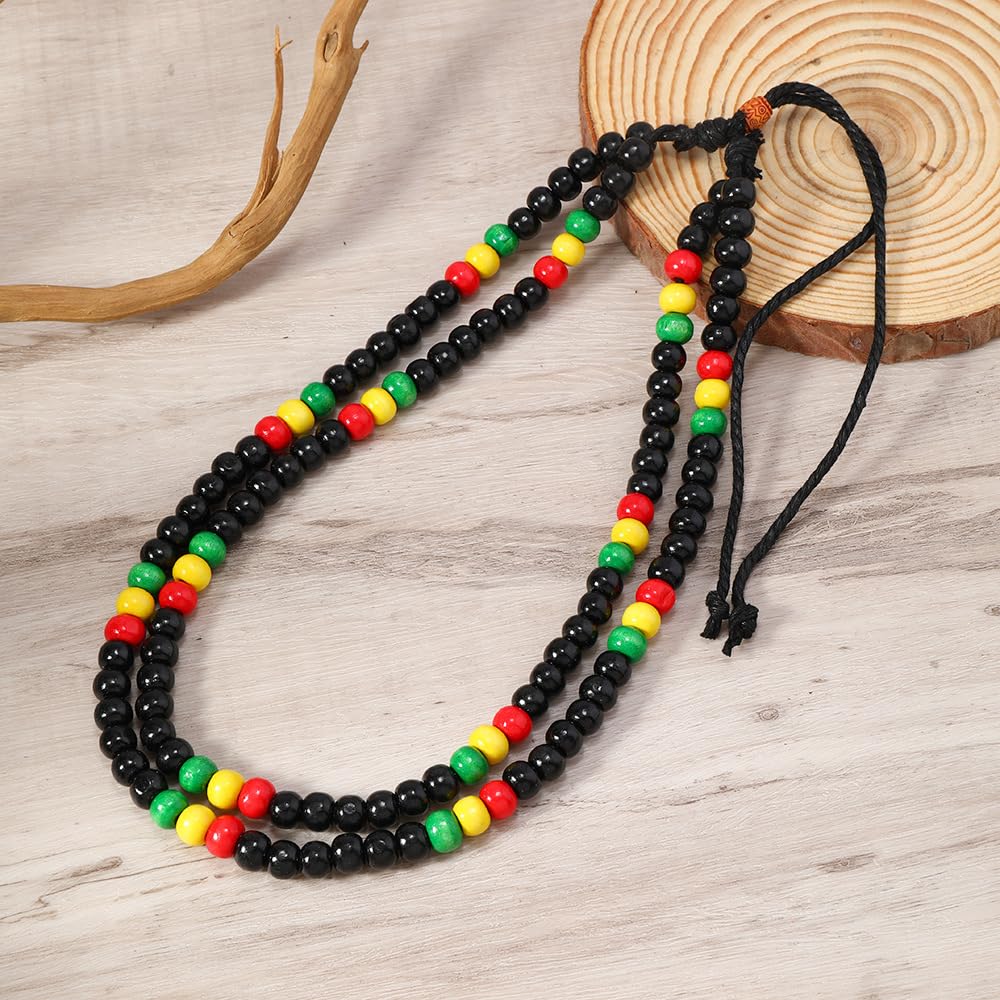 Wholesale Beaded Jewelry Set - Juneteenth African Wooden Necklace Earrings - Image 4