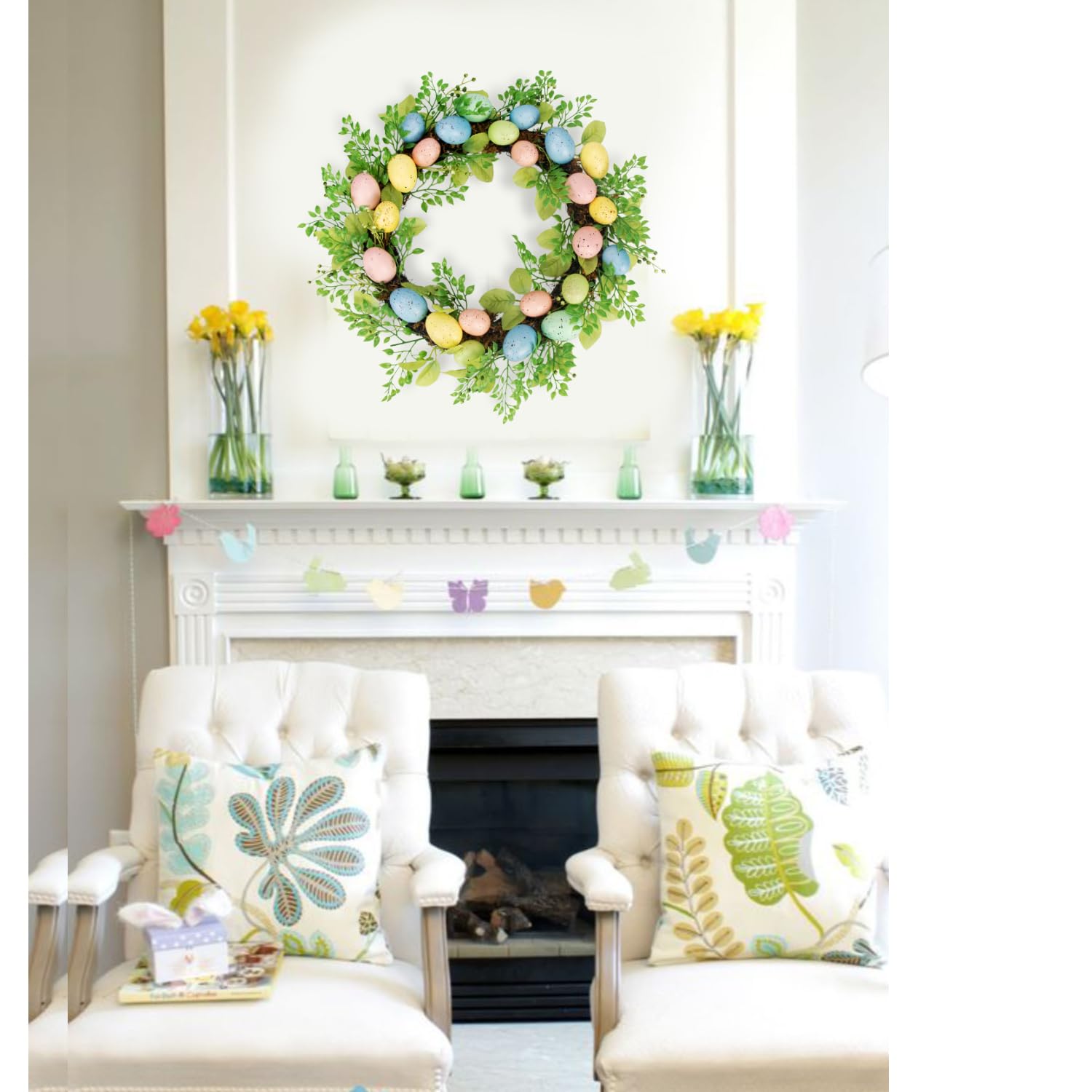 Wreath Supplier - Easter Bunny Door Wreath with Foldable Design - Image 6