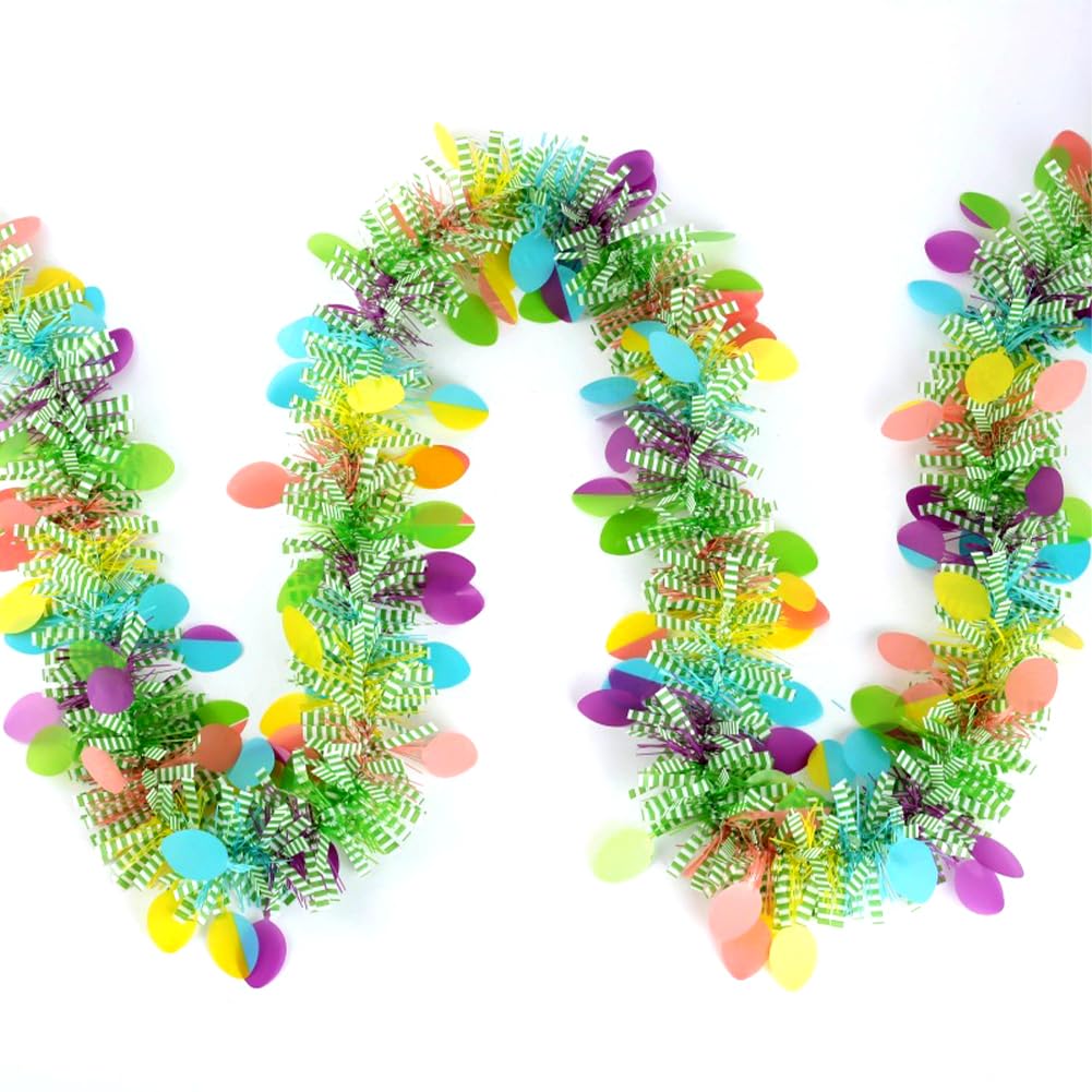 Tinsel Garland Supplier - Shiny Easter Egg Tinsel Garland Decor