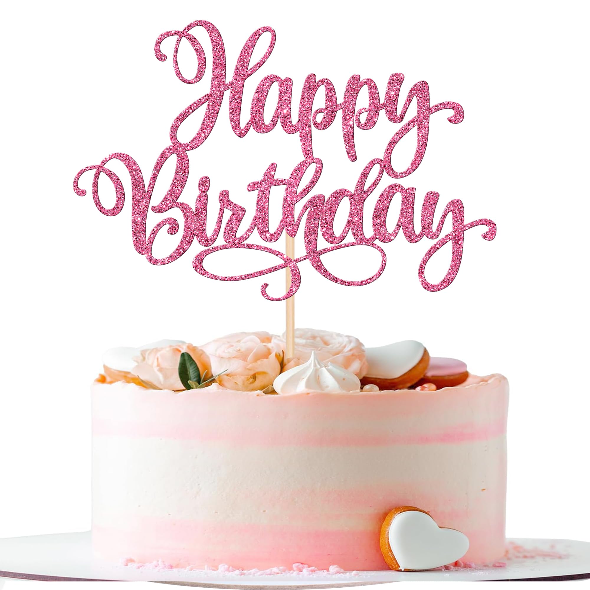 Cake Topper Manufacturer - Glitter Happy Birthday Cake Topper