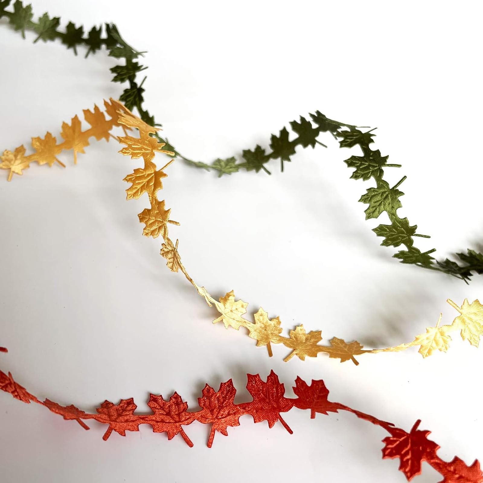 Ribbon Manufacturer - Thanksgiving Maple Leaf Ribbon Garland - Image 2