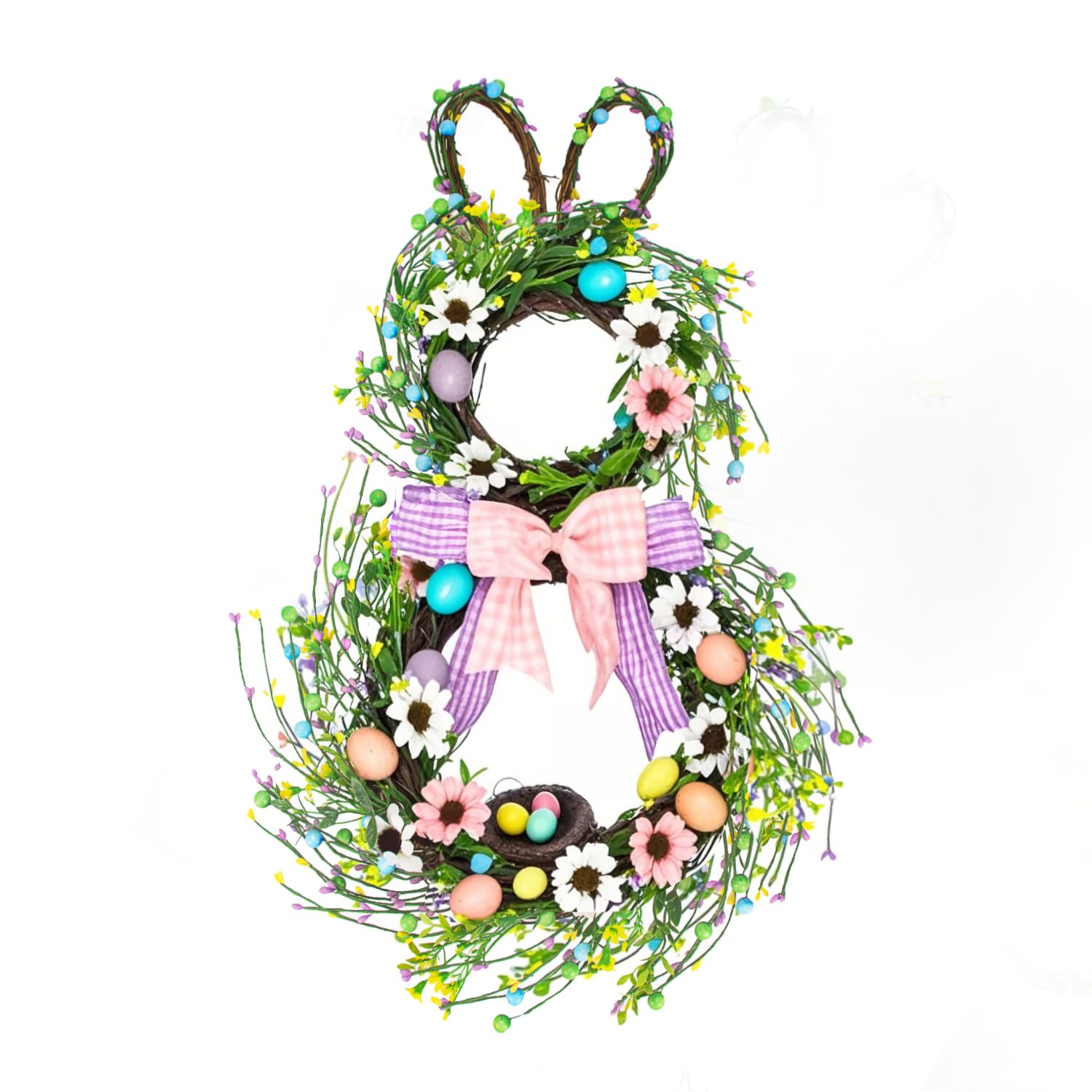 Wreath Supplier - Easter Bunny Door Wreath with Foldable Design