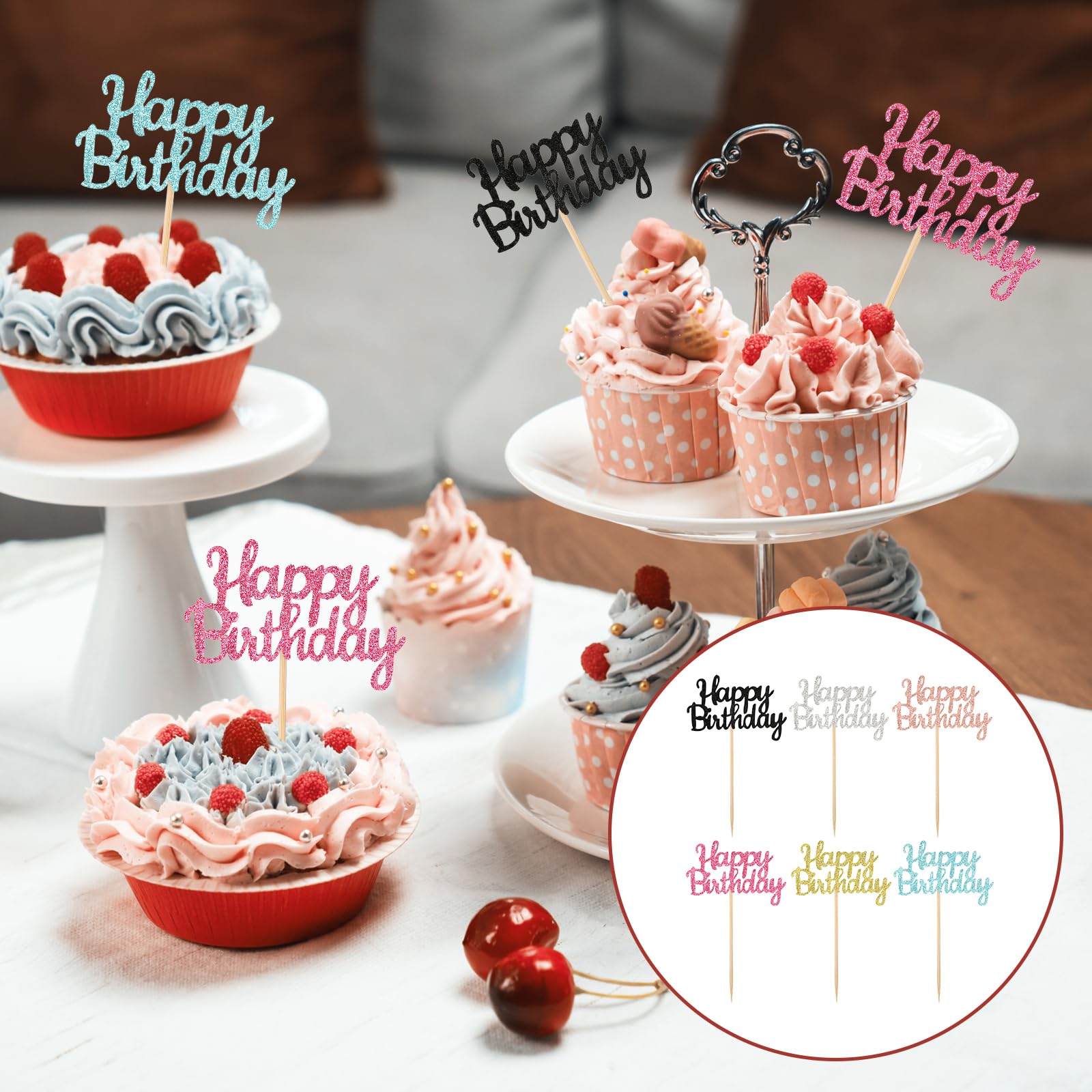Happy Birthday Cupcake Topper