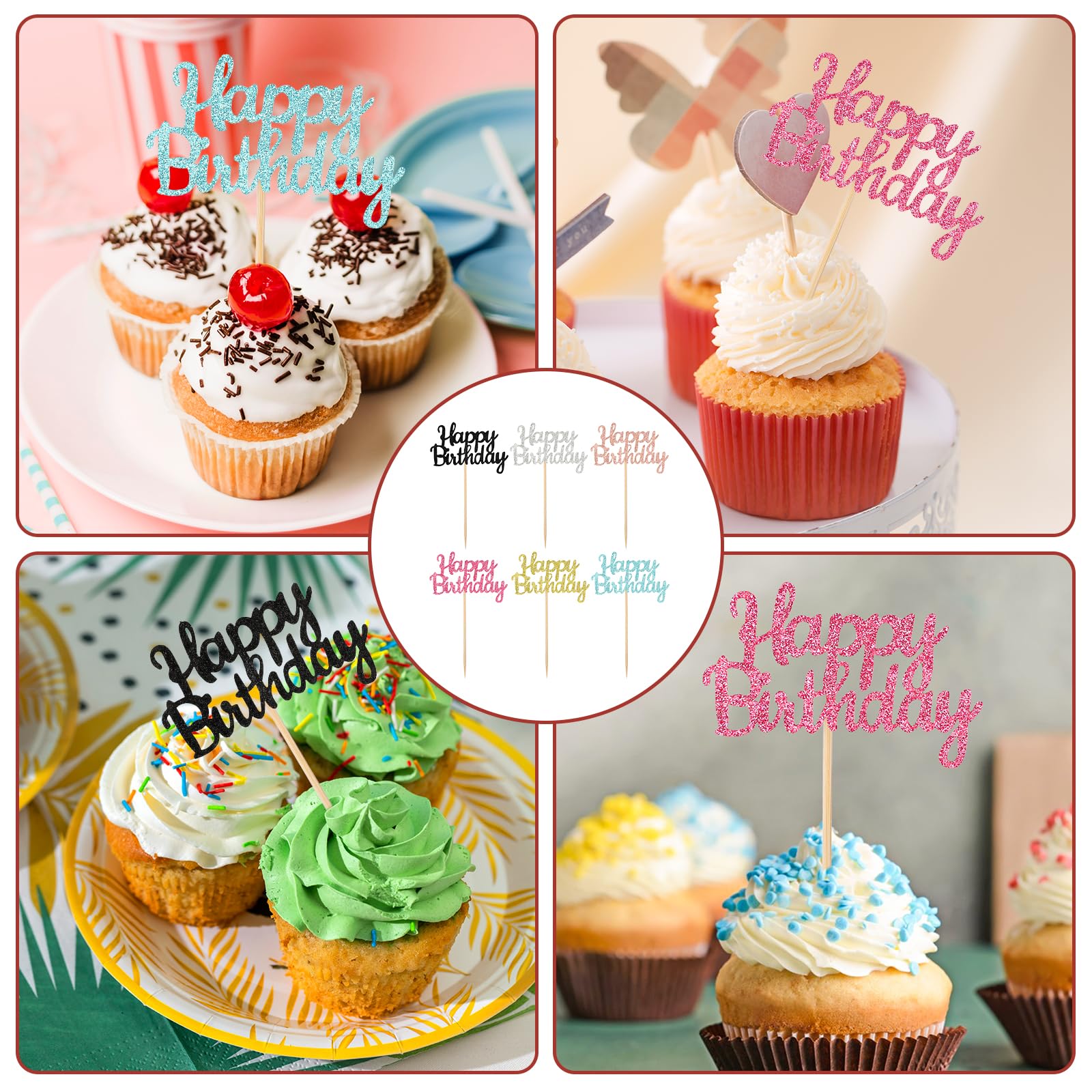 Happy Birthday Cupcake Topper