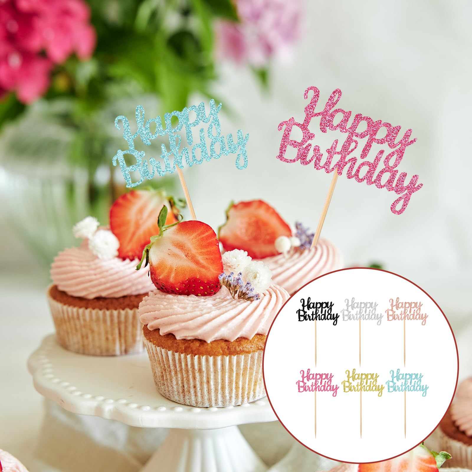 Happy Birthday Cupcake Topper