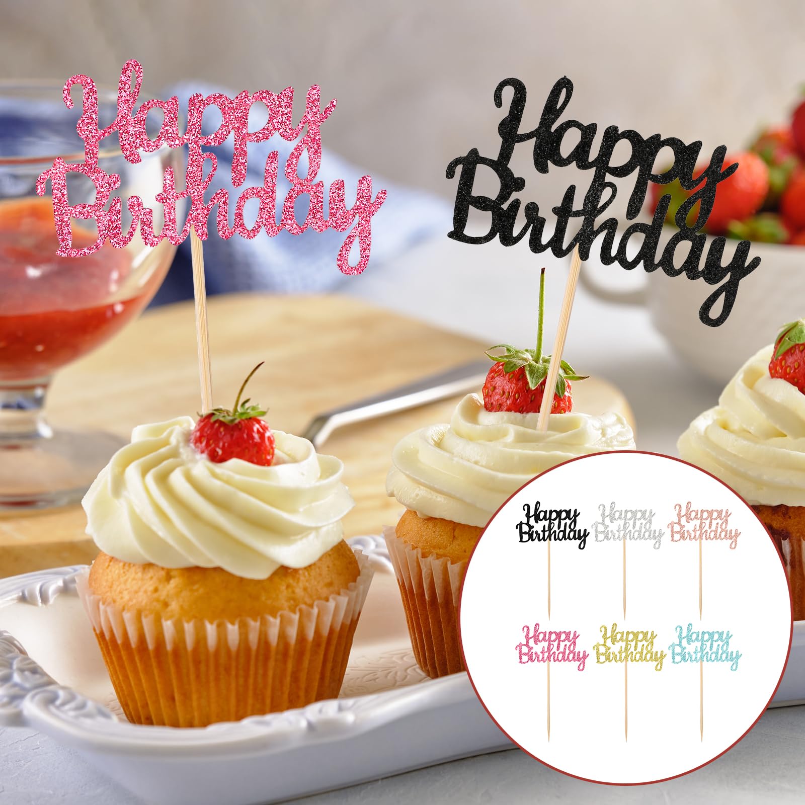 Happy Birthday Cupcake Topper