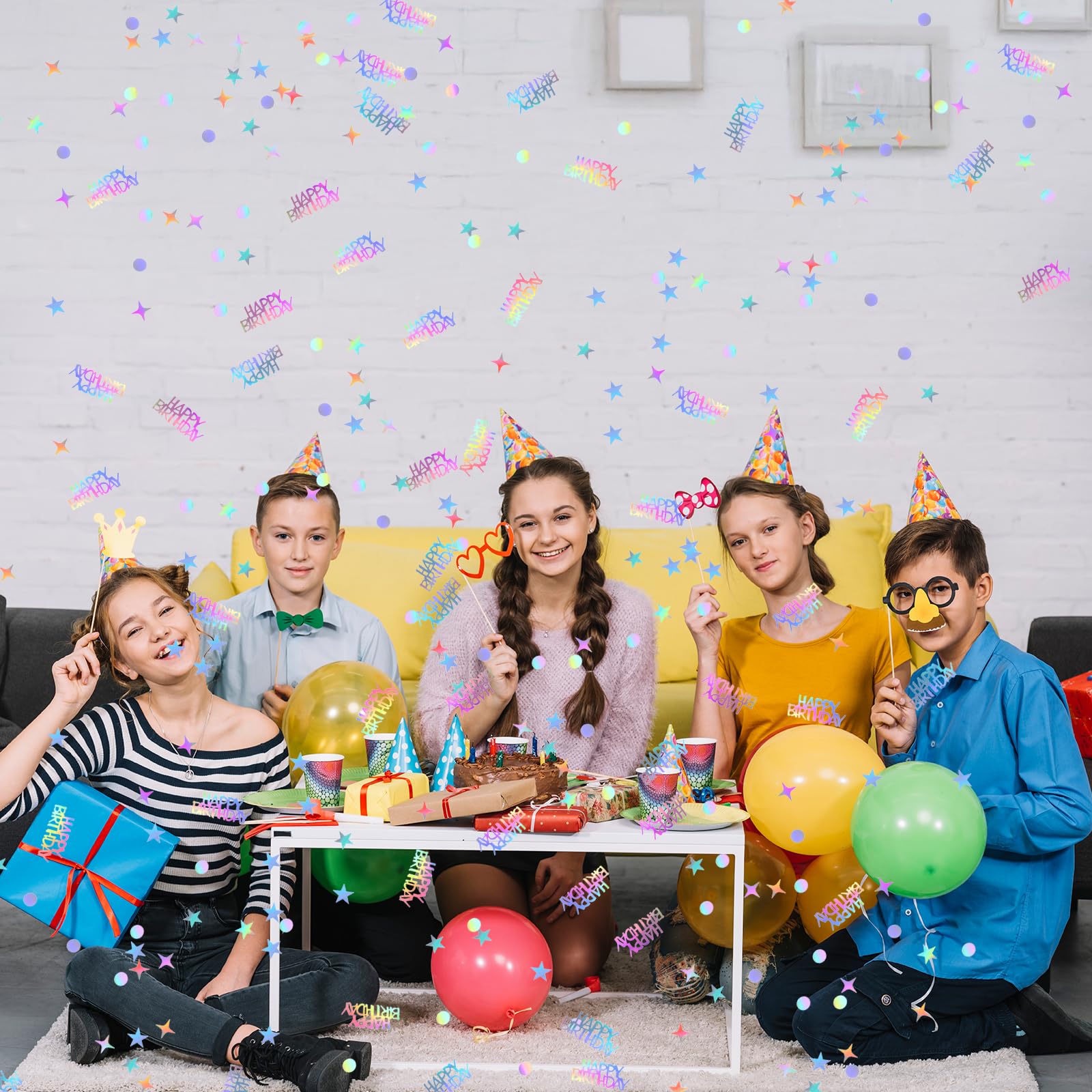 Happy Birthday With Confetti