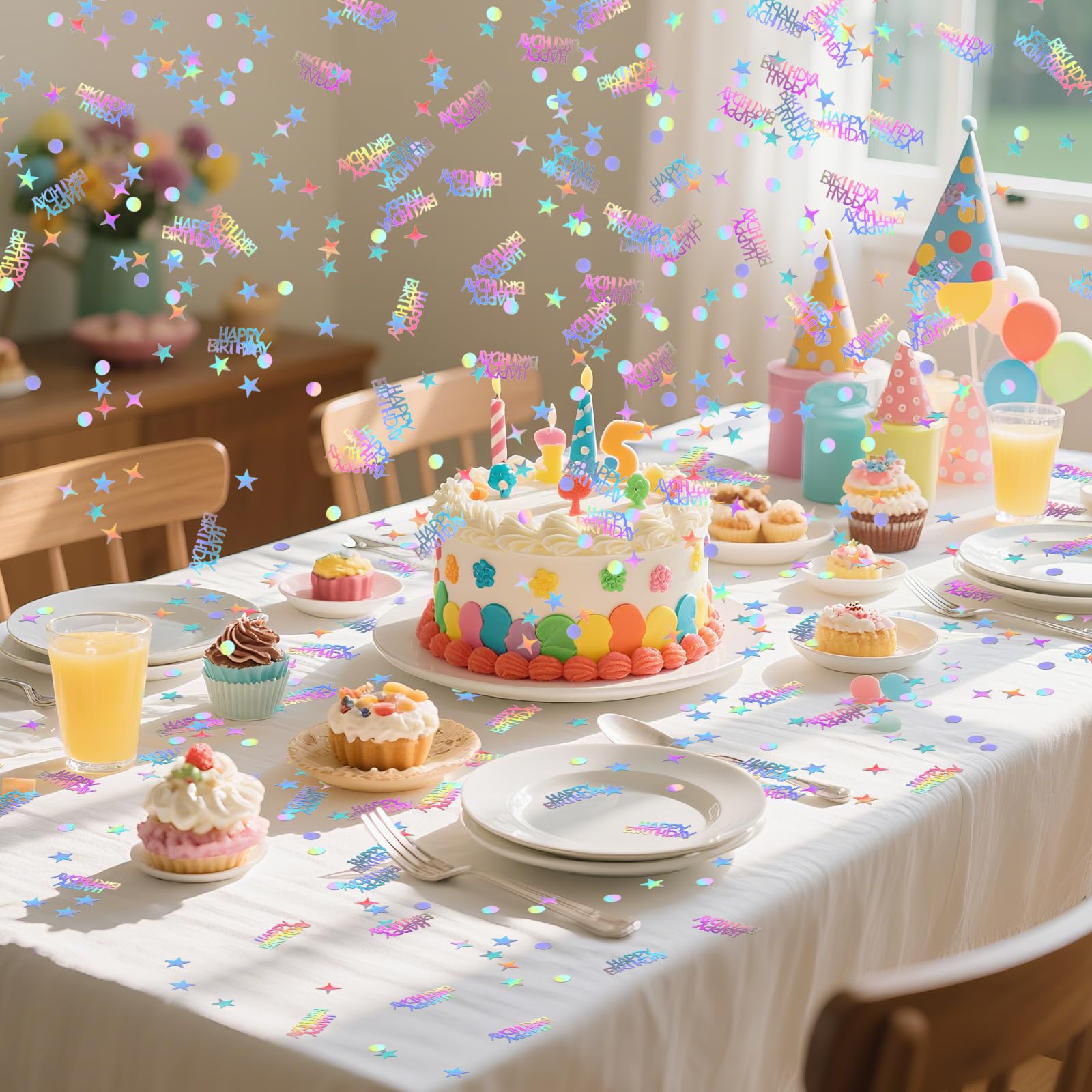 Happy Birthday With Confetti