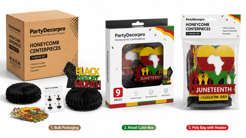 Multi-shape honeycomb and box product packaging display for wholesale and brand customization