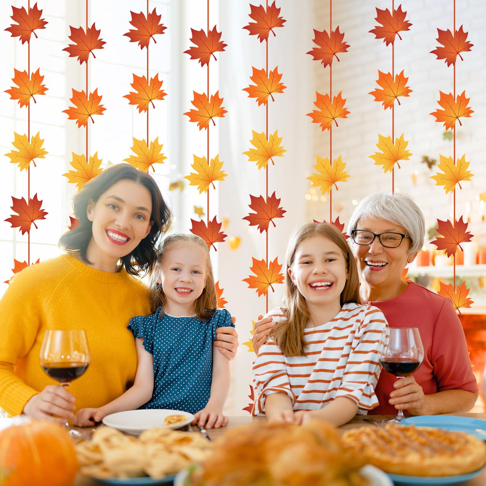 Wholesale Hanging Decorations Manufacturer - Thanksgiving Maple Leaf Garland Decor - Image 4