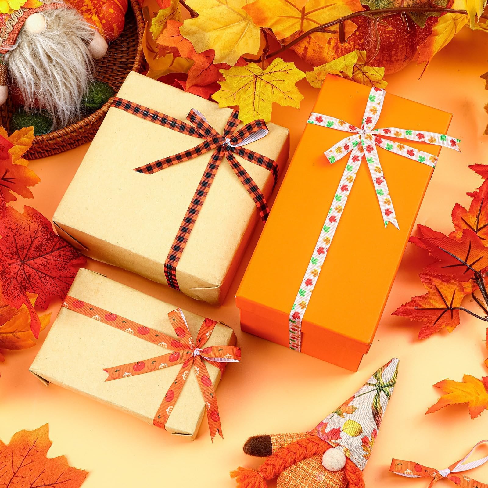 Wholesale Grosgrain Ribbon - Fall Thanksgiving Autumn Grosgrain Set - Image 2