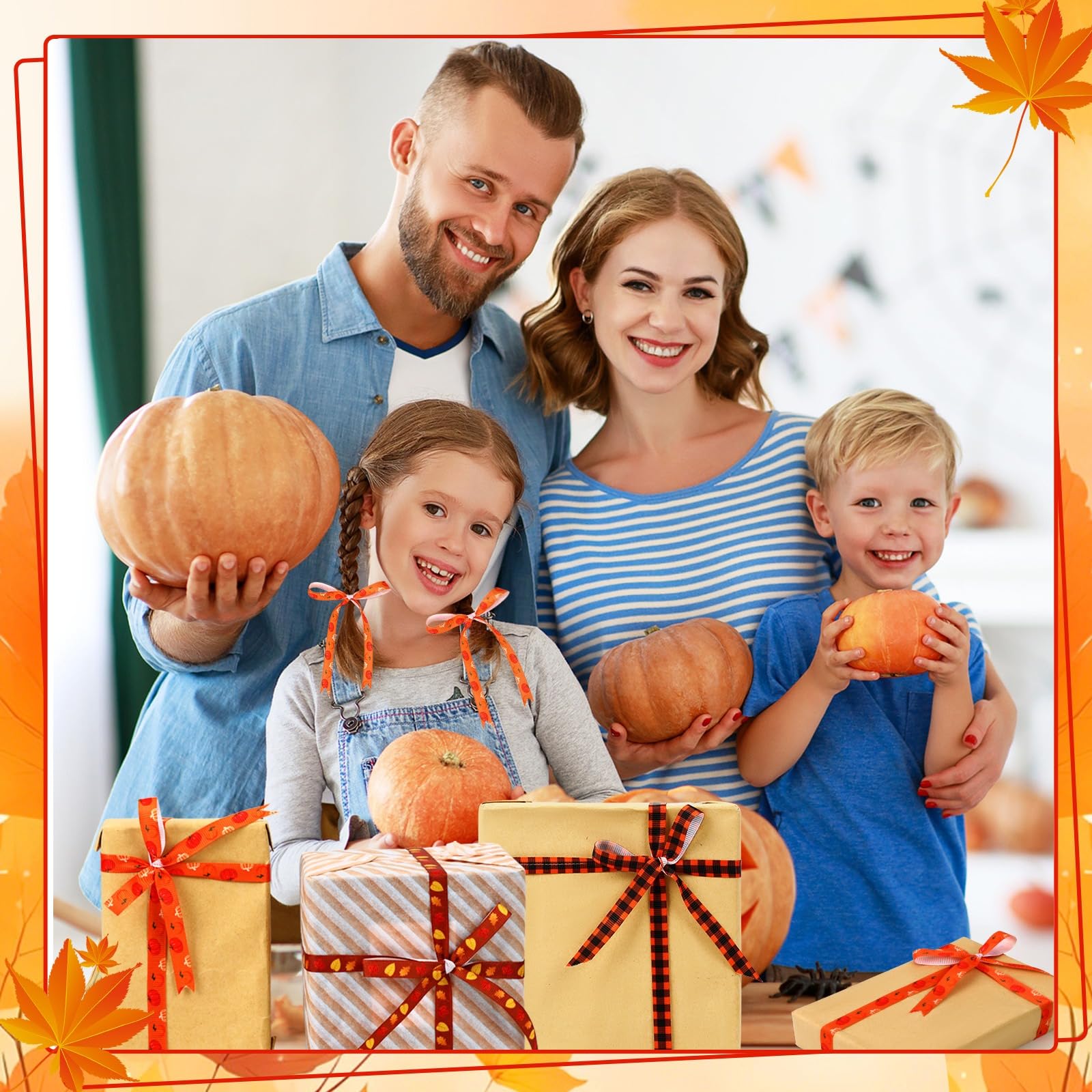 Wholesale Grosgrain Ribbon - Fall Thanksgiving Autumn Grosgrain Set - Image 5