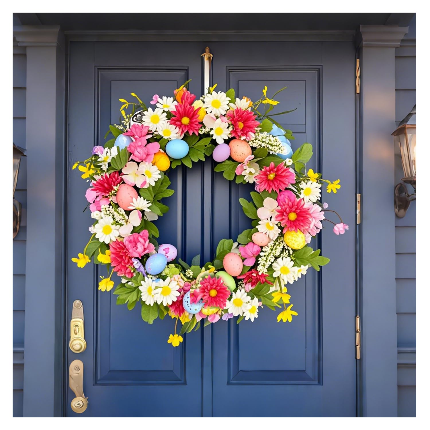 Wreath Supplier - Easter Bunny Door Wreath with Foldable Design - Image 7