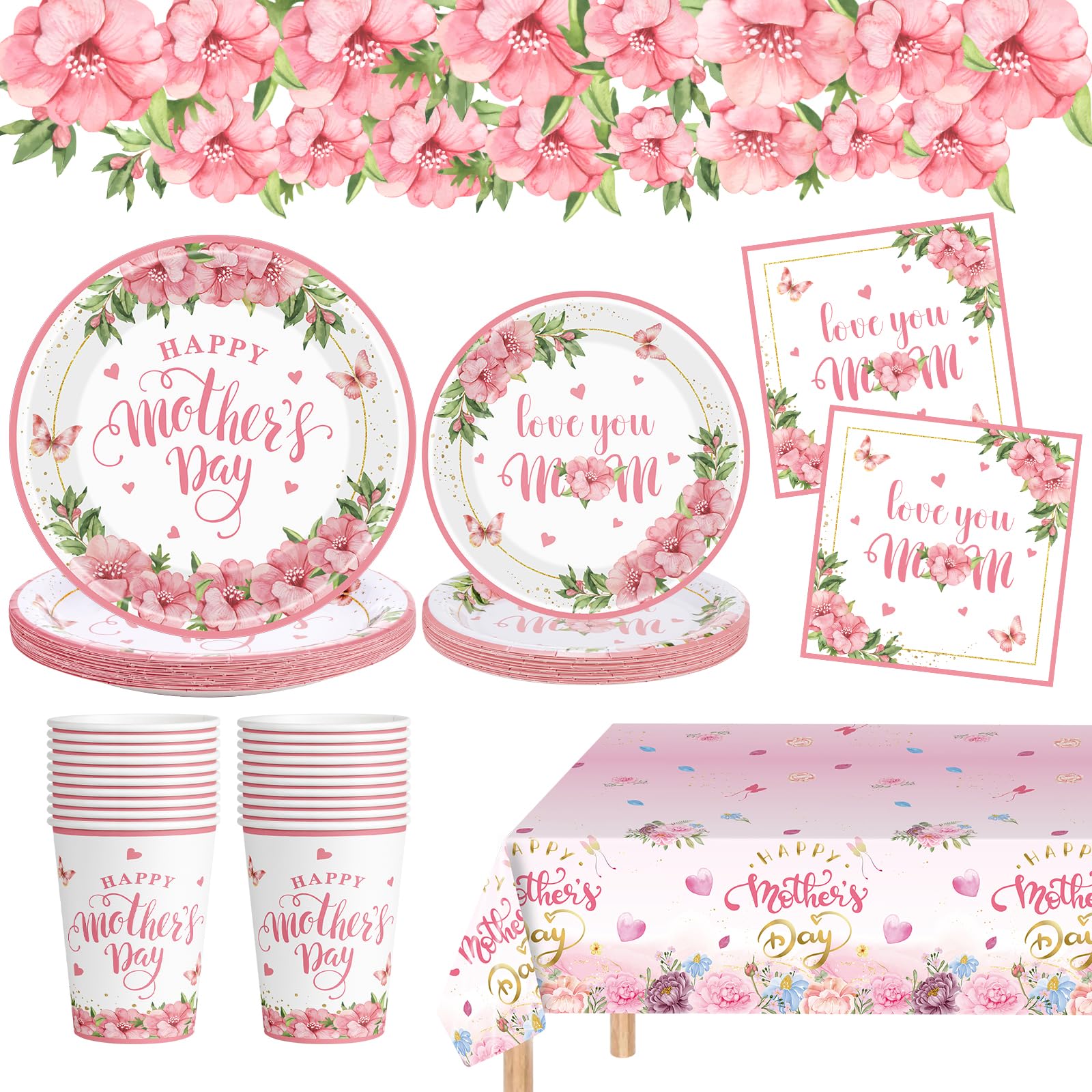 Pink Paper Tableware