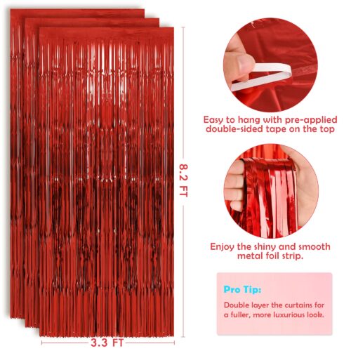 Red Fringe Curtain 