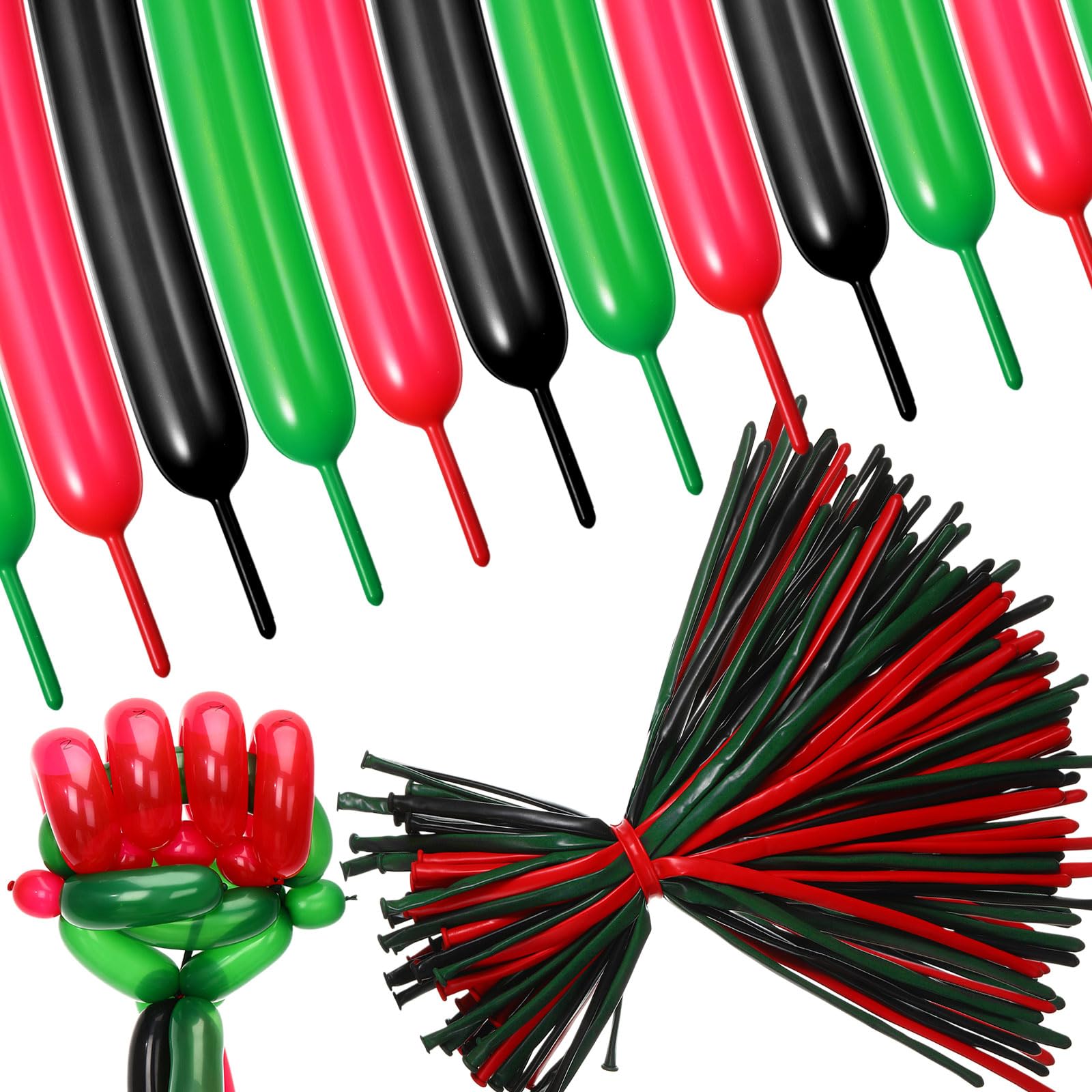 Twisting Balloons Wholesale - Kwanzaa Juneteenth Long Modeling Balloons for Parties
