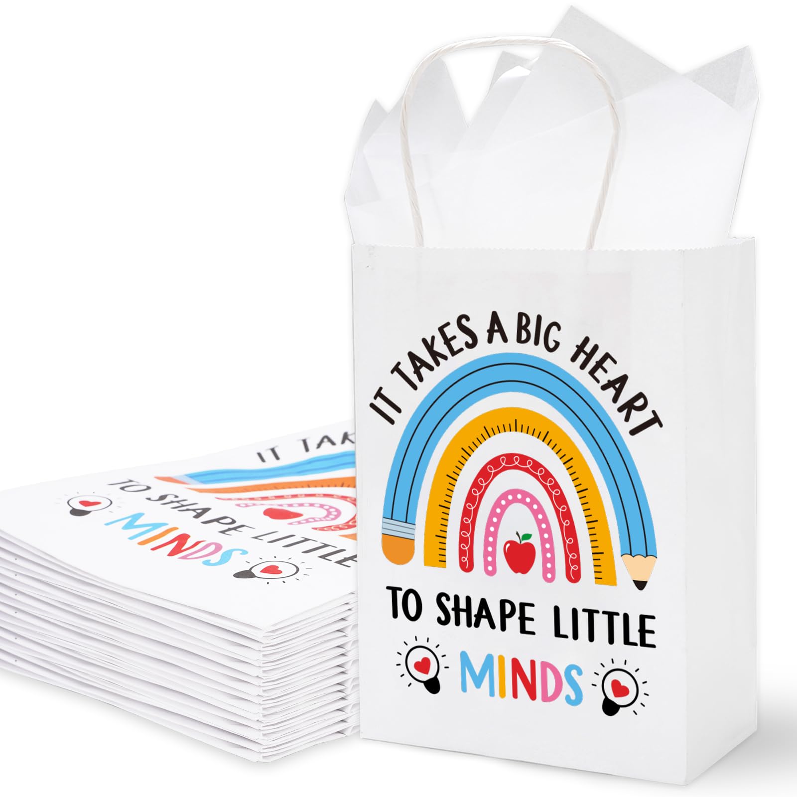 Bulk Paper Gift Bags Supplier - Teacher Appreciation Kraft Bags with Tissue