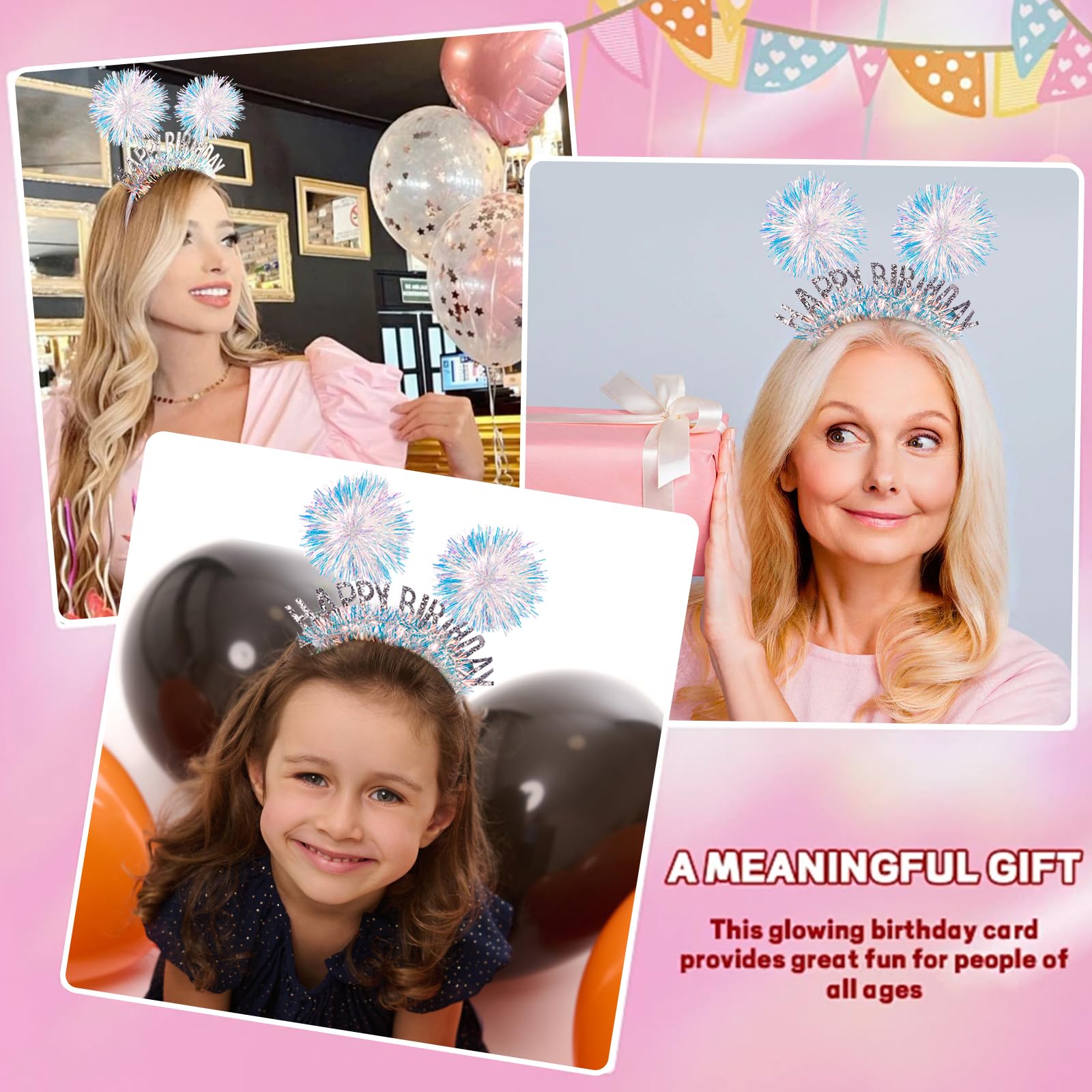 Party Headband Manufacturer - Happy Birthday Pom Pom Crown - Image 7