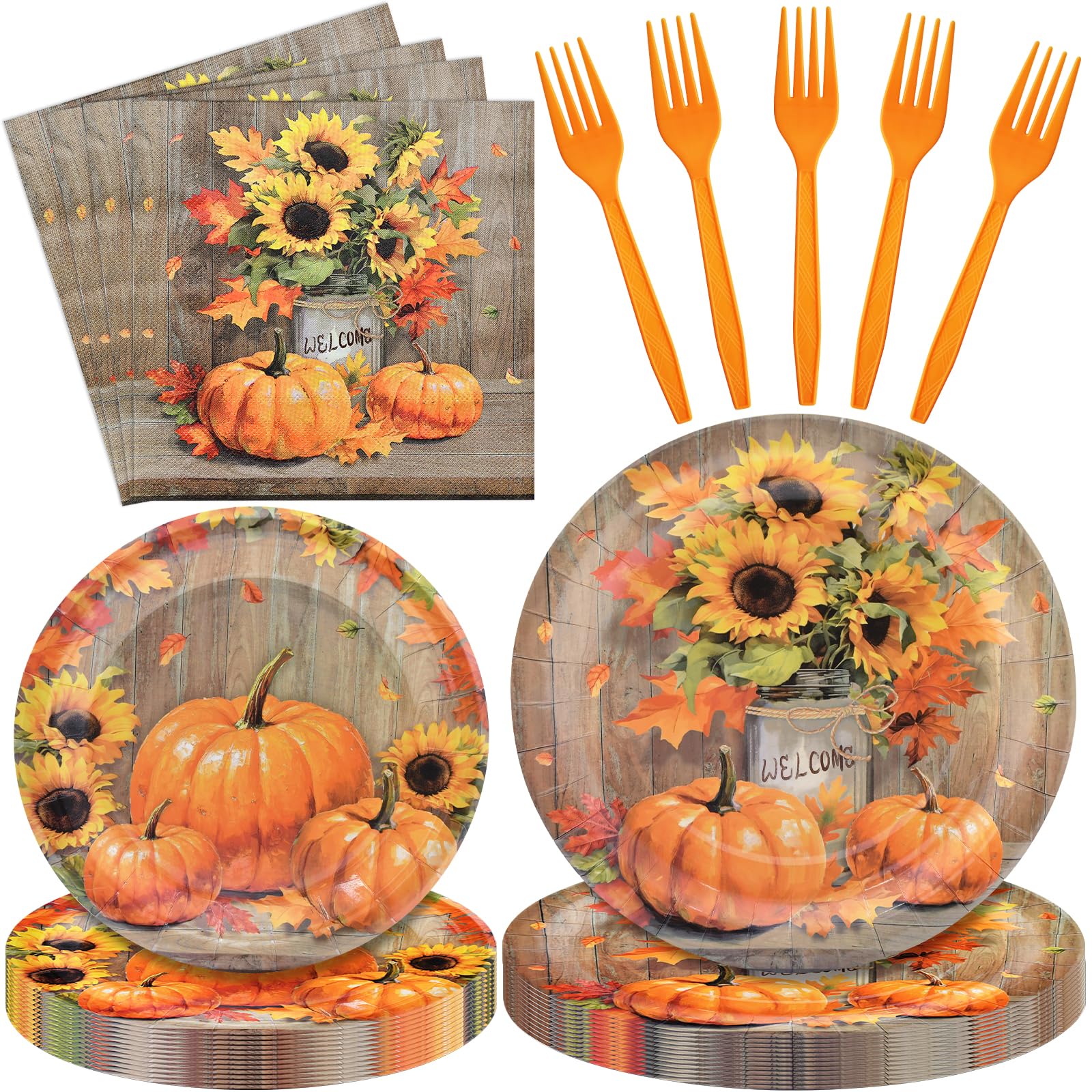 Disposable Tableware Manufacturer - Thanksgiving Pumpkin Party Set
