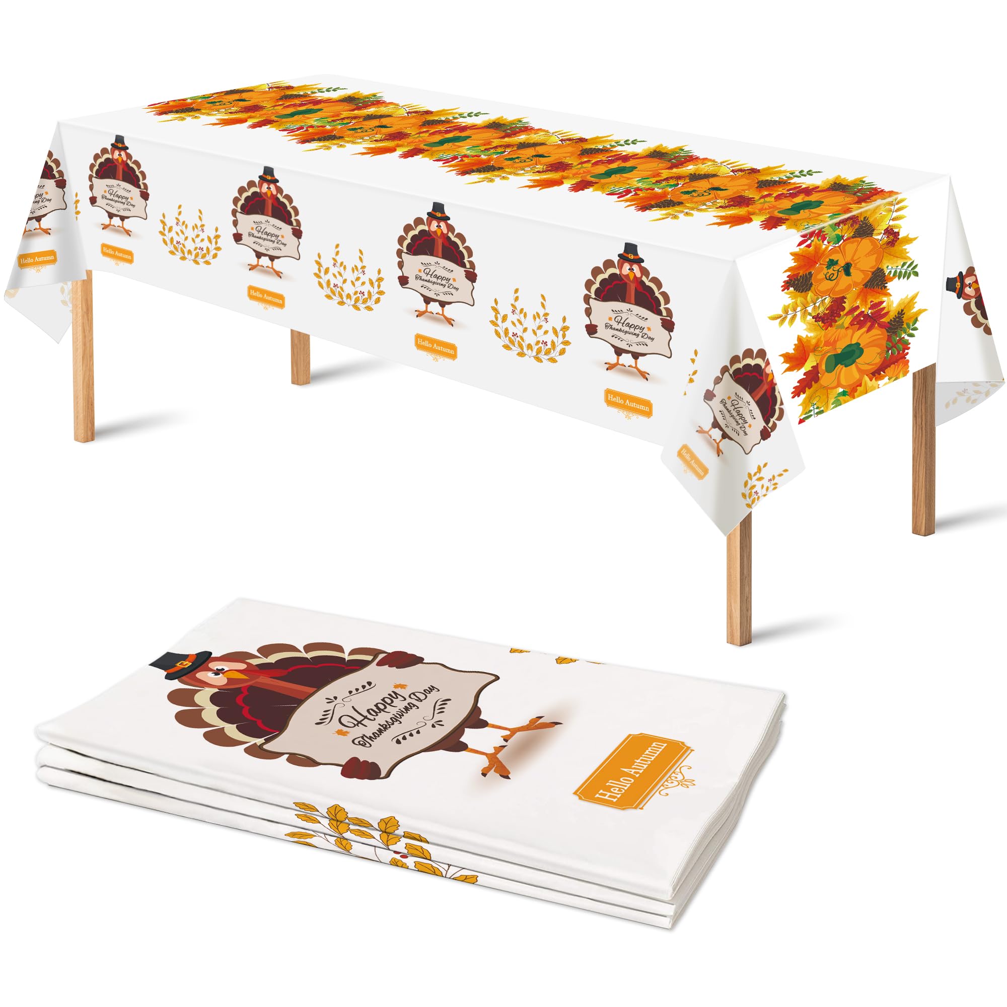 Disposable Tablecloth Wholesale - Thanksgiving Turkey Plastic Cover