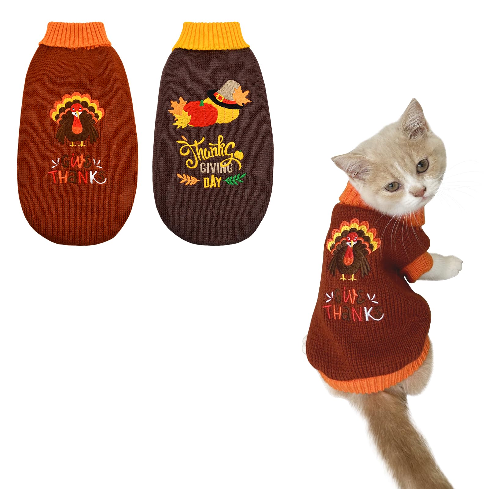 Custom Pet Apparel Supplier - Thanksgiving Pet Sweaters for Dogs & Cats