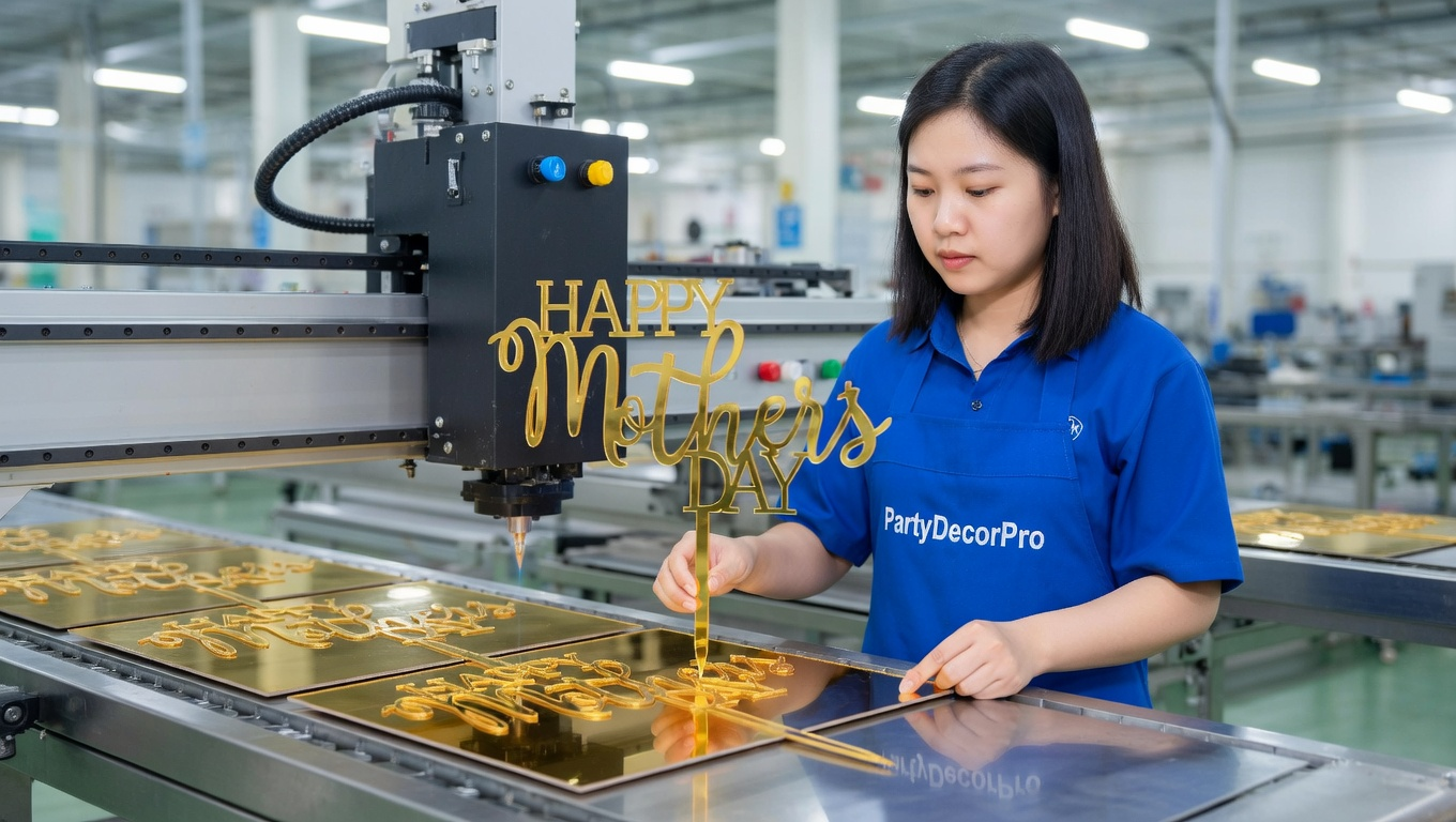 acrylic cake topper custom Manufacturing Process
