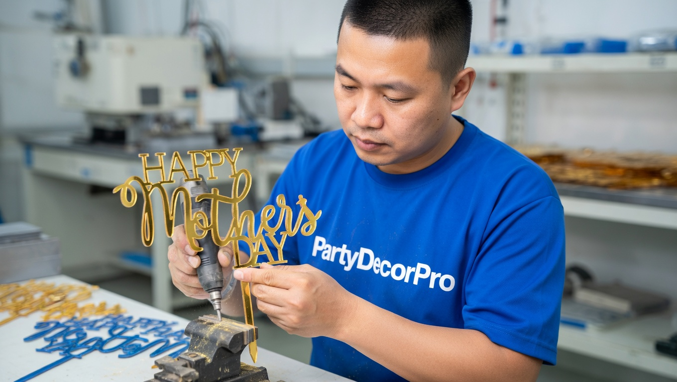 acrylic cake topper custom Manufacturing Process