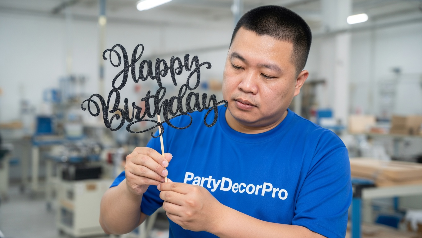 cake topper happy birthday Manufacturing Process