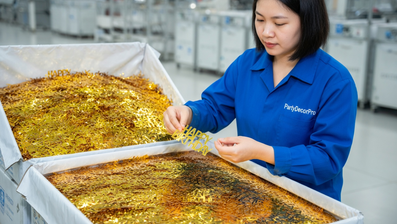 confetti gold Manufacturing Process