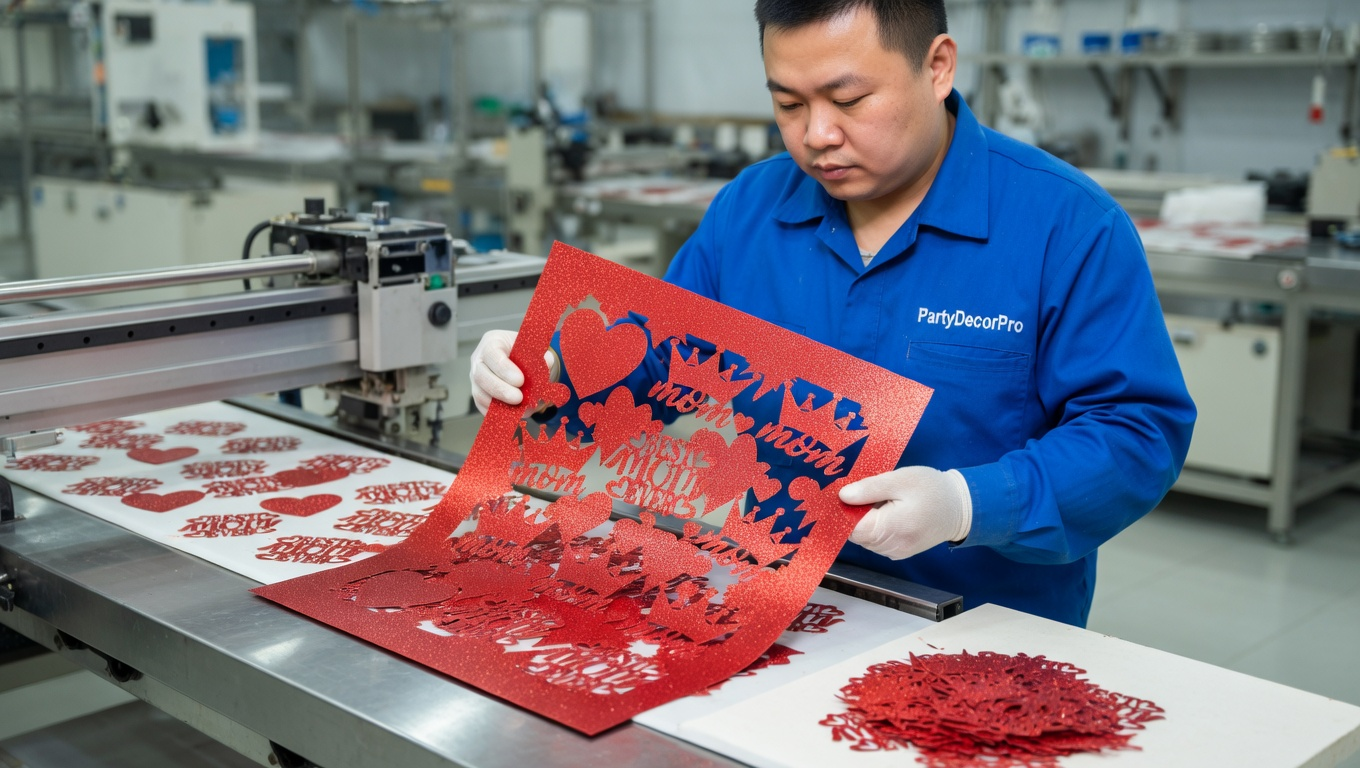 confetti red Manufacturing Process 