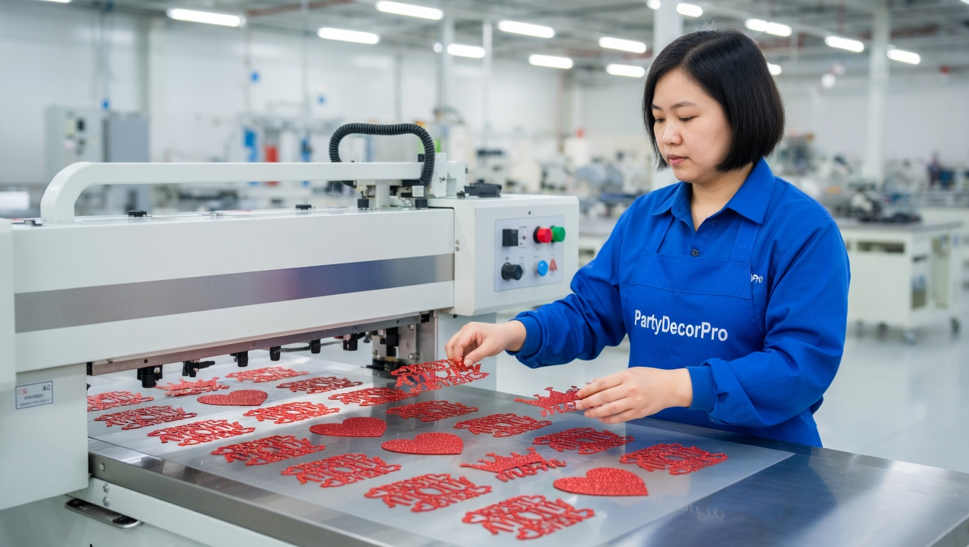 confetti red Manufacturing Process 