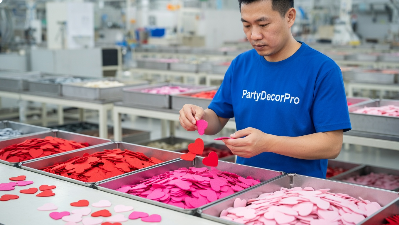 confetti valentines Manufacturing Process 