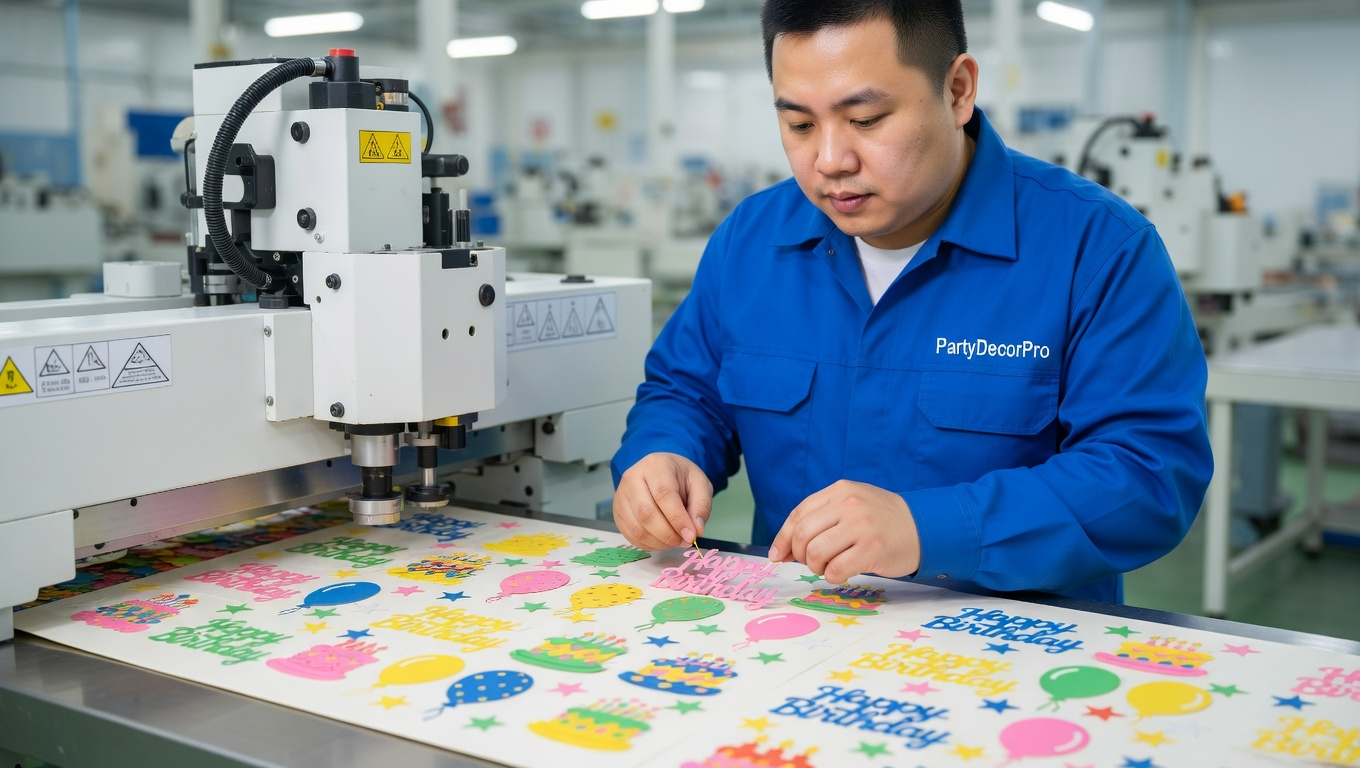 happy birthday confetti Manufacturing Process