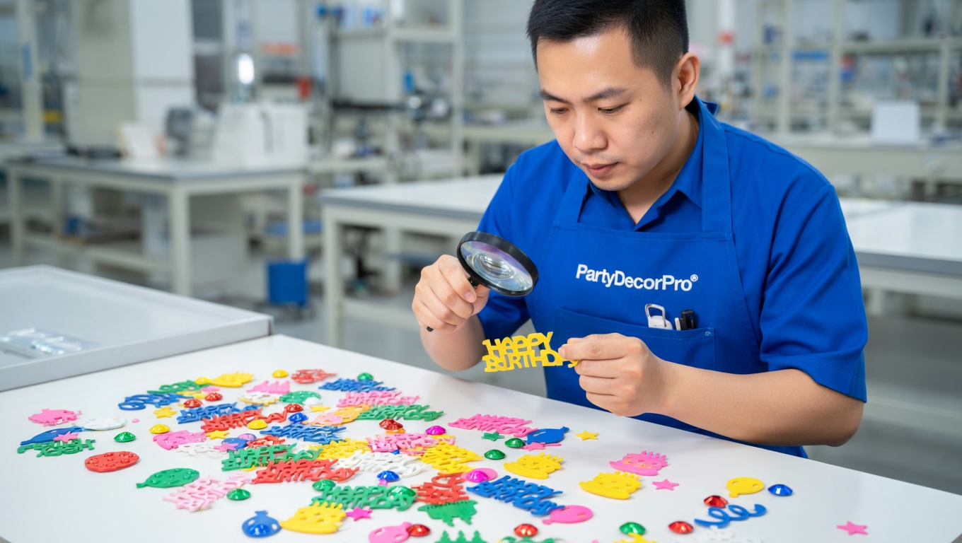 happy birthday confetti Manufacturing Process