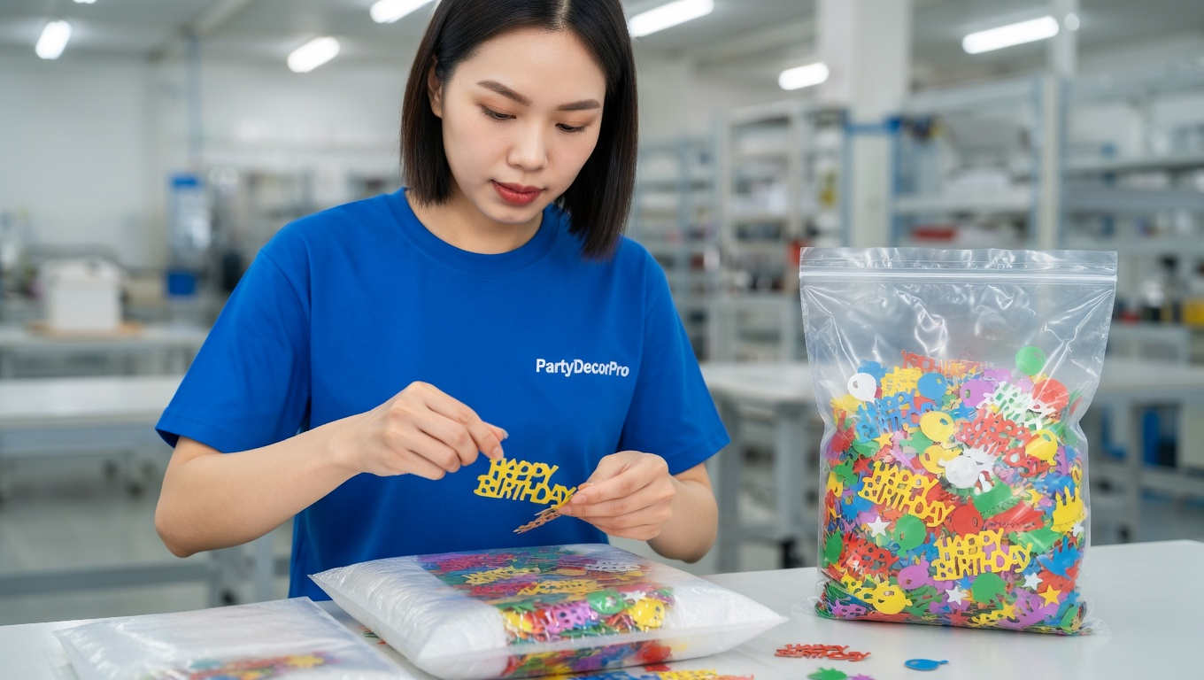 happy birthday confetti Manufacturing Process