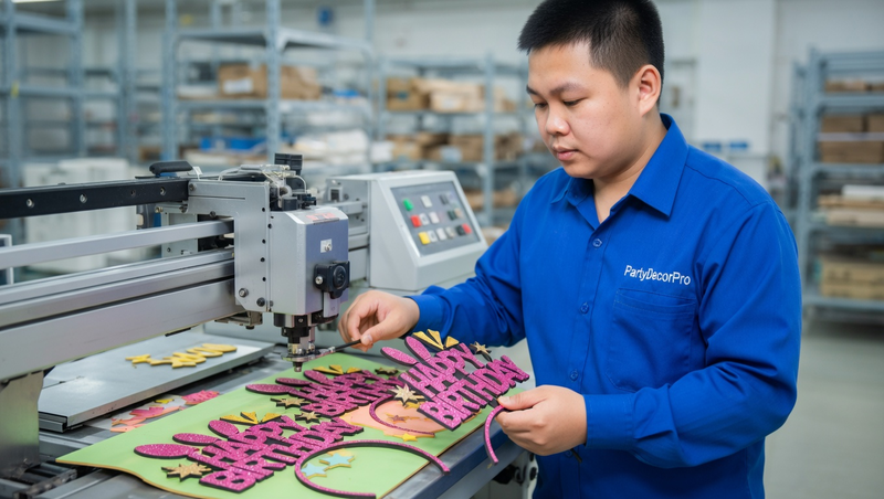happy birthday headband Manufacturing Process 