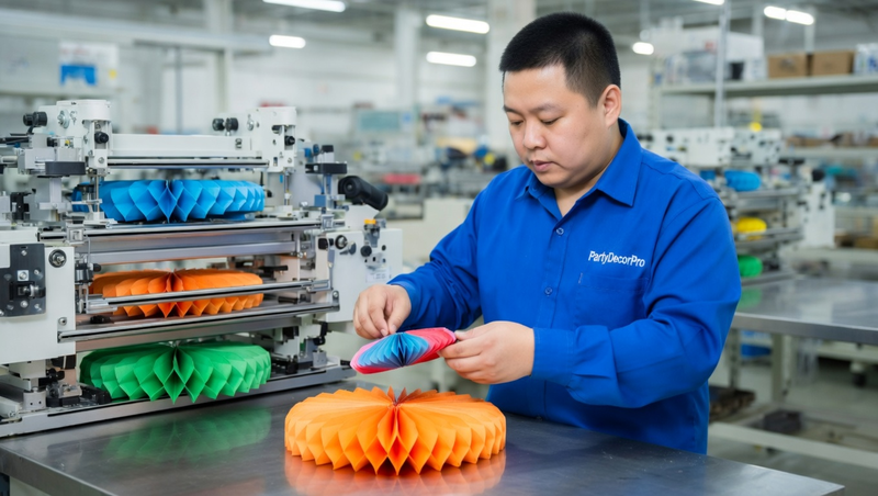 honeycomb ball decorations Manufacturing Process