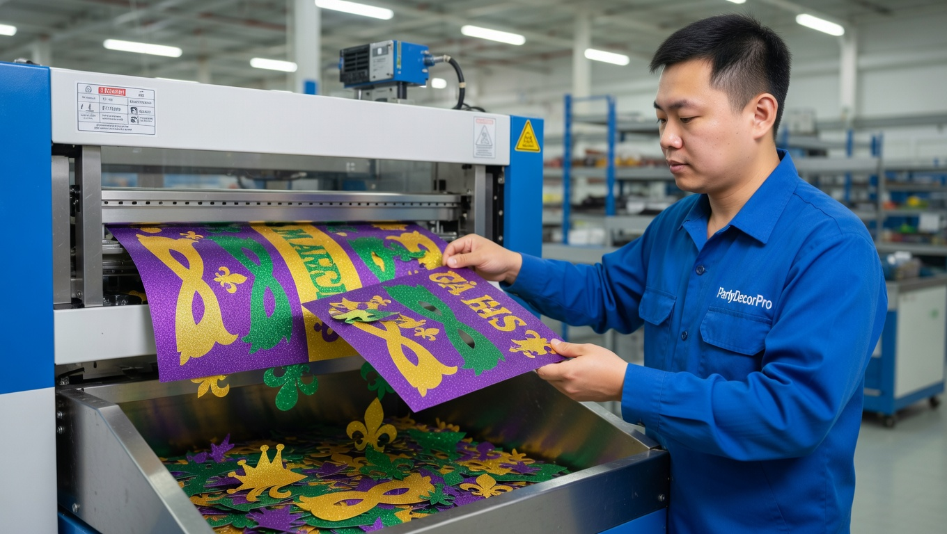 mardi gras confetti Manufacturing Process