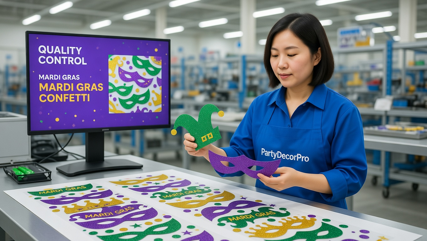 mardi gras confetti Manufacturing Process