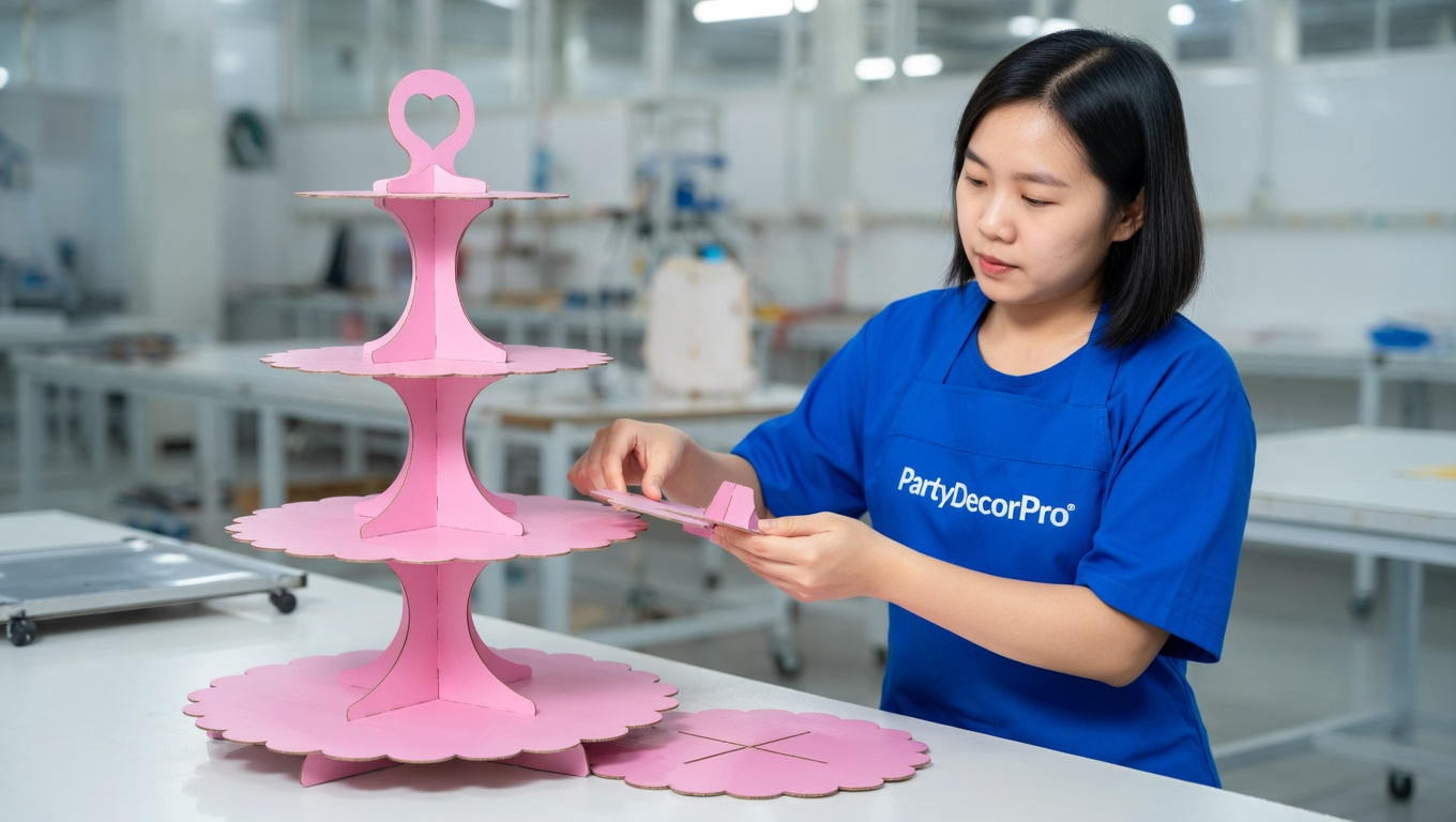 pink cupcake stand Manufacturing Process 
