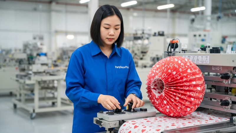 red paper lanterns Manufacturing Process 