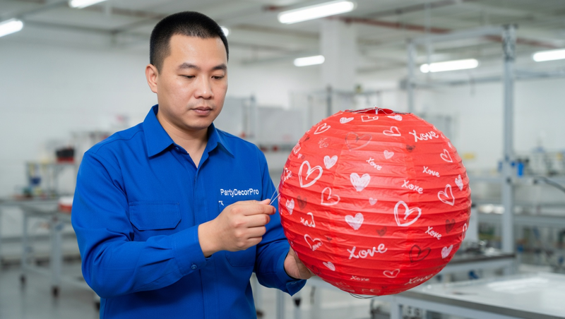 red paper lanterns Manufacturing Process 