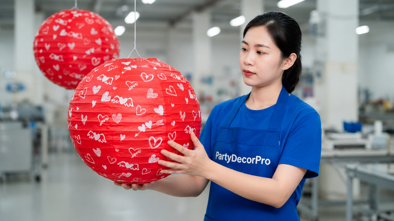 red paper lanterns Manufacturing Process 