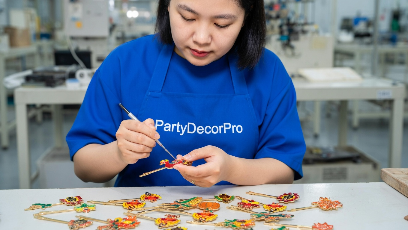 thanksgiving hair clips Manufacturing Process 